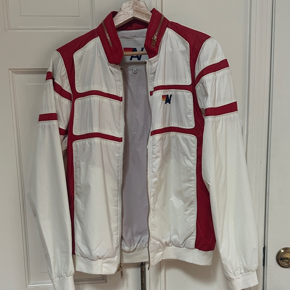 Aviator Nation  Red and White Jacket M